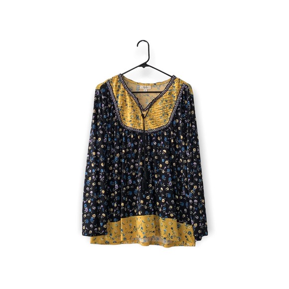 Style & Co. Tops - Style and Co Long Sleeve Floral Flowy Fit Blouse Top XL